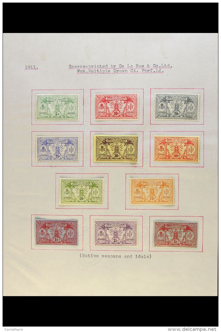 FRENCH ISSUES 1911-1949 VERY FINE MINT Collection On Pages. With 1911 Complete Set; 1920-21 Surcharges Range; 1924... - Sonstige & Ohne Zuordnung