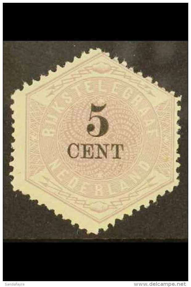 TELEGRAPH STAMPS 1877 5c Black And Lilac, NVPH TG3, Fine Never Hinged Mint. Scarce Thus! For More Images, Please... - Sonstige & Ohne Zuordnung