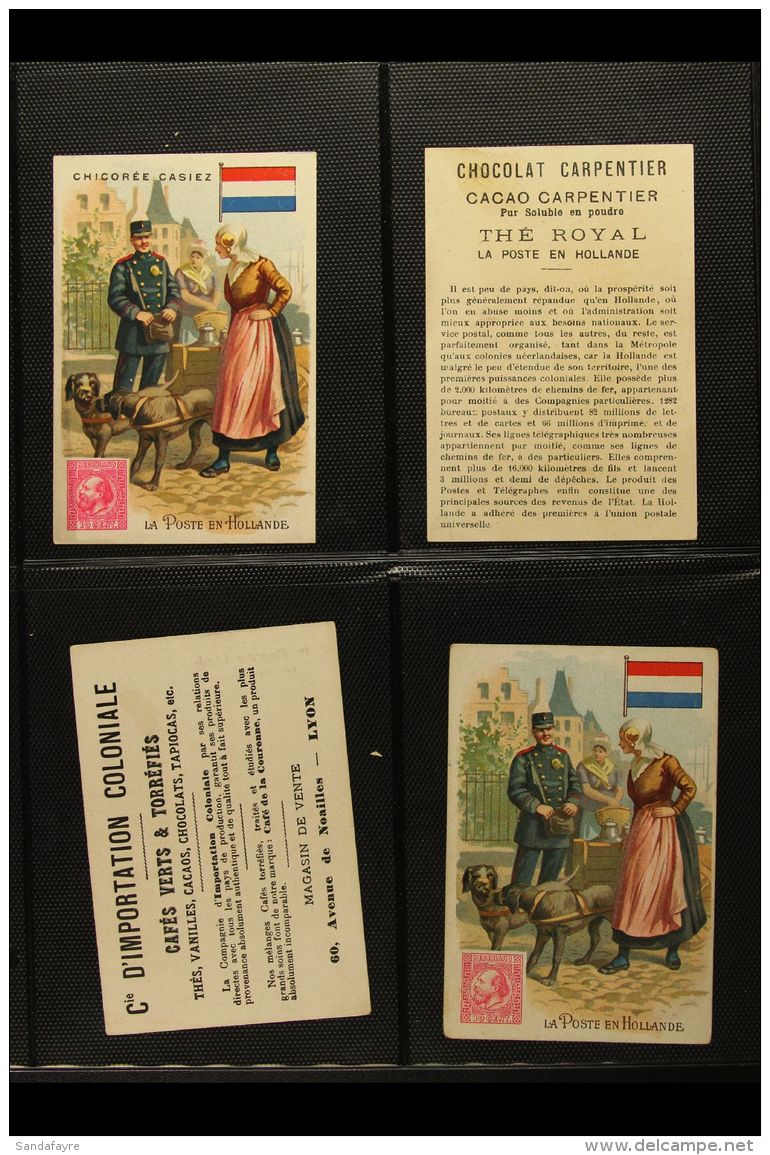 STAMP DESIGNS ON ADVERTISING CARDS A Attractive Group Of Colourful Cards, Produced Around 1908 Depicting Well... - Sonstige & Ohne Zuordnung