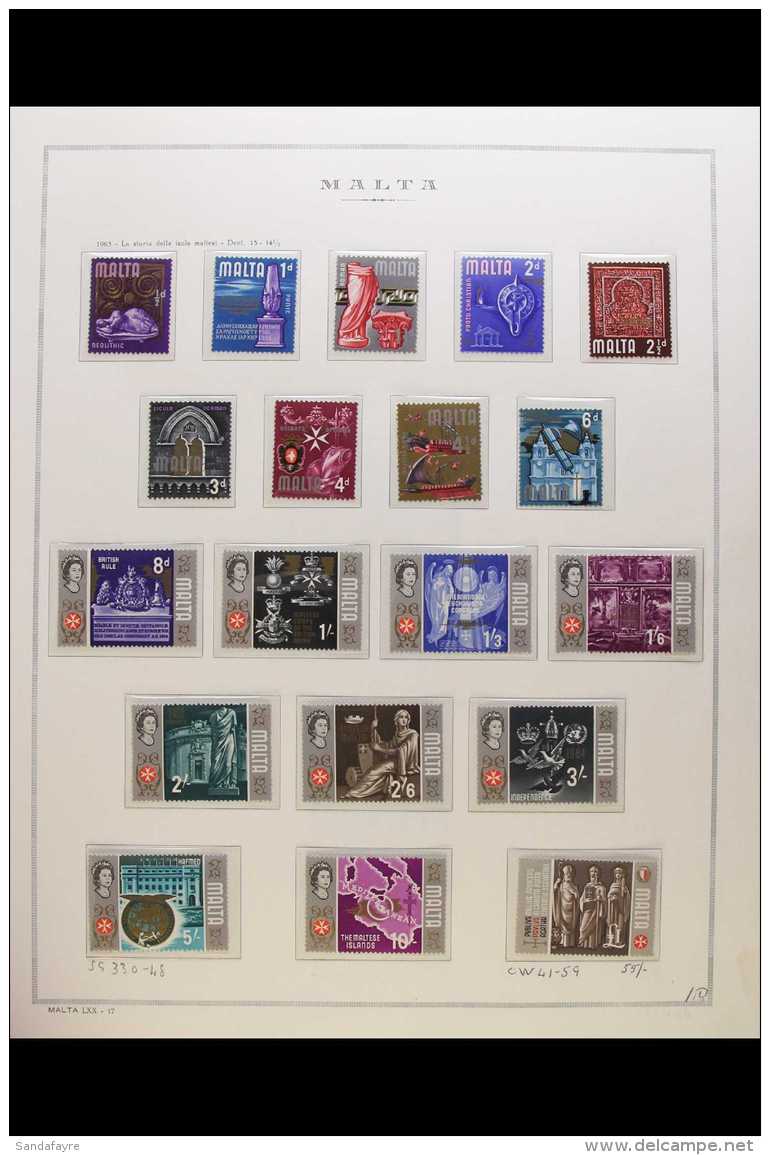 1950-1978 NEVER HINGED MINT COLLECTION In A Fine "Marini" Album. Includes 1956-58 Definitives Range To 1s6d,... - Malta (...-1964)