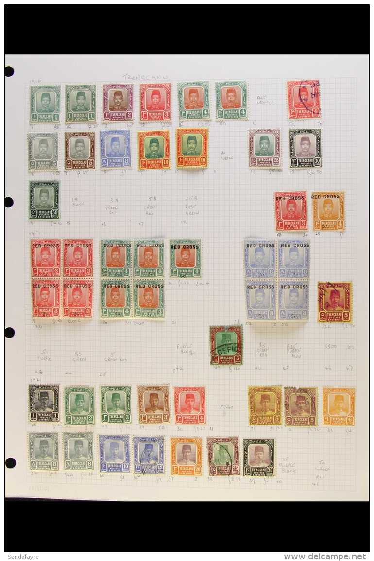 TRENGGANU 1910-1989 MOSTLY MINT Collection Presented On Album Pages That Includes 1910 Range With Most Values To... - Sonstige & Ohne Zuordnung