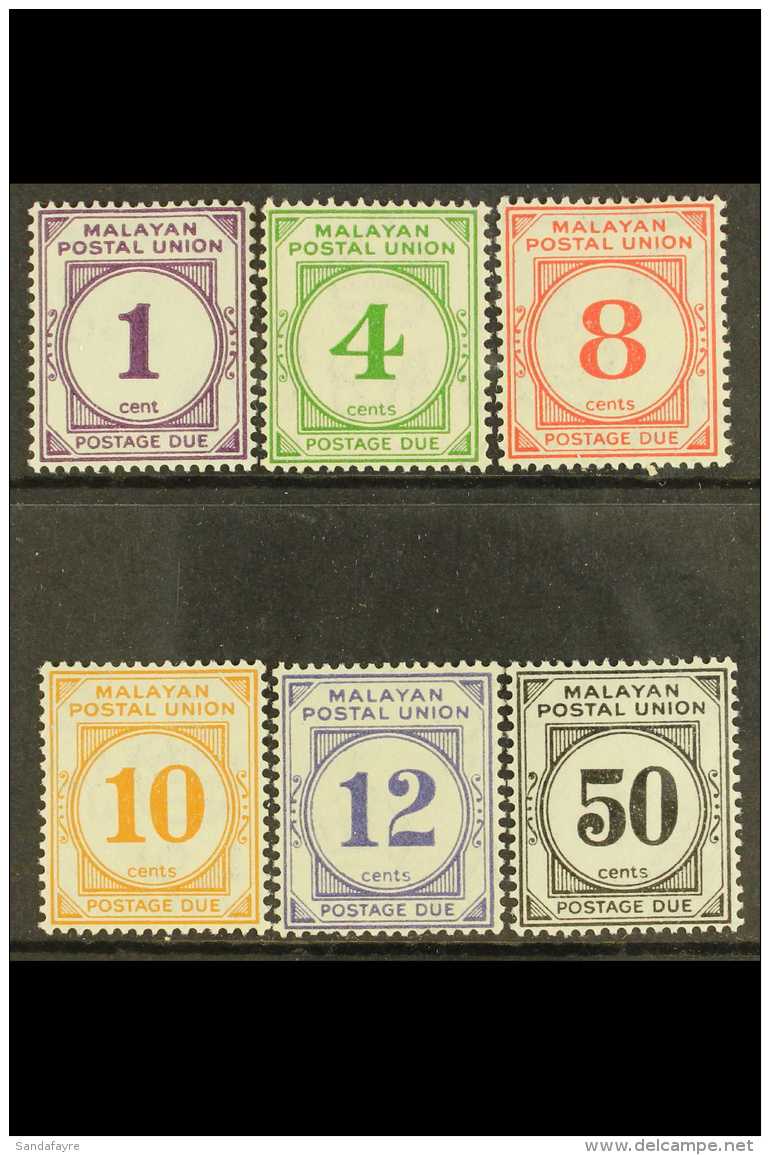 MALAYA POSTAL UNION 1936-38 Postage Due Set, SG D1/6, Very Fine Mint (6 Stamps) For More Images, Please Visit... - Sonstige & Ohne Zuordnung