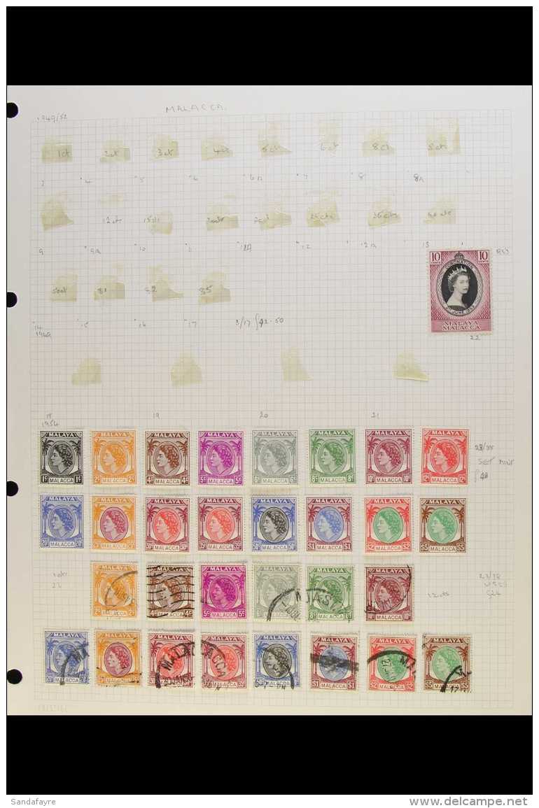 MALACCA 1953-1986 MINT &amp; USED COLLECTION Presented On Album Pages. Includes 1954-57 Set Mint &amp; Most Values... - Sonstige & Ohne Zuordnung