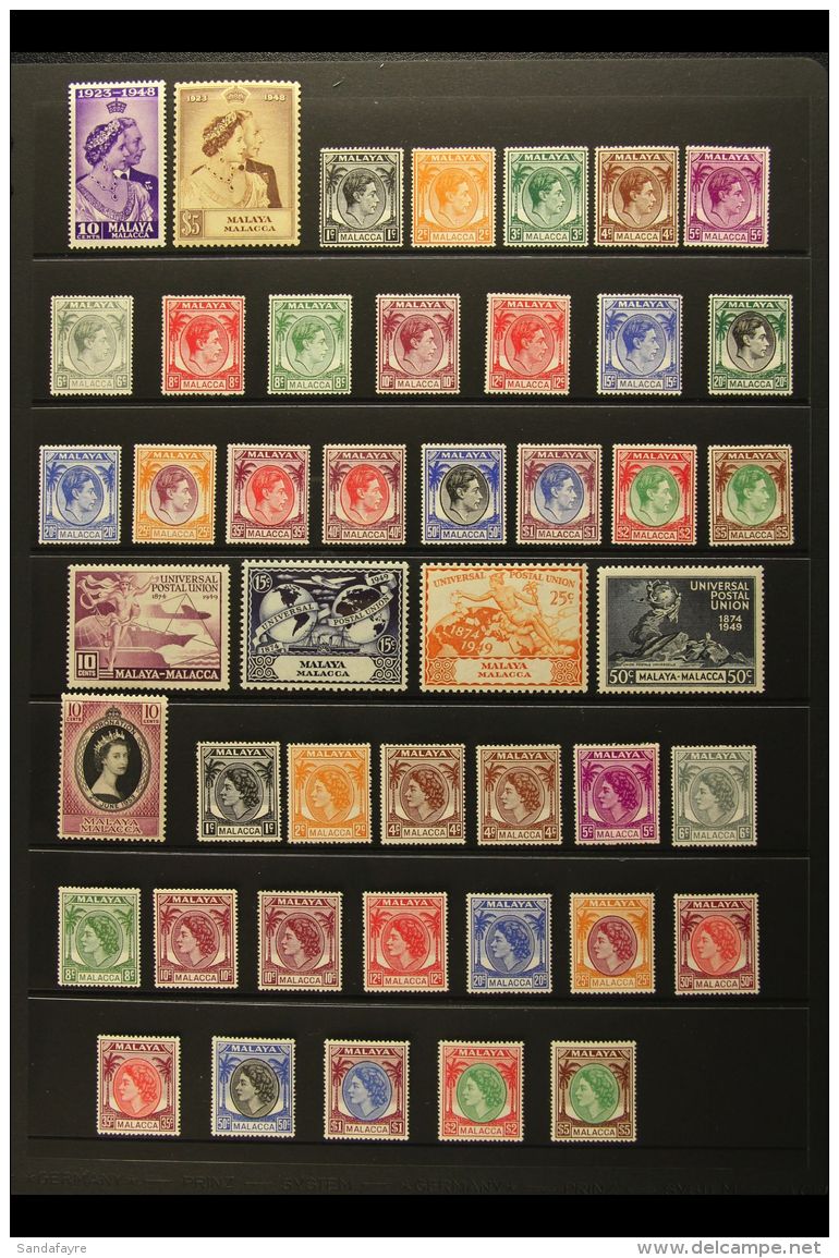 MALACCA 1948-70 ALL DIFFERENT Mint Collection, Inc 1948 RSW Set, 1949-52 KGVI Defin Set, 1954 QEII Defin Set With... - Other & Unclassified