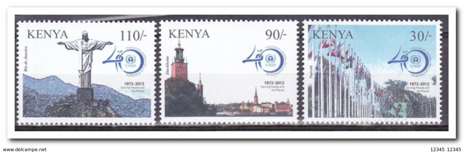 Kenia 2012, Postfris MNH, 40 YEARS UNEP / NAIROBI, RIO, STOCKHOLM - Kenia (1963-...)