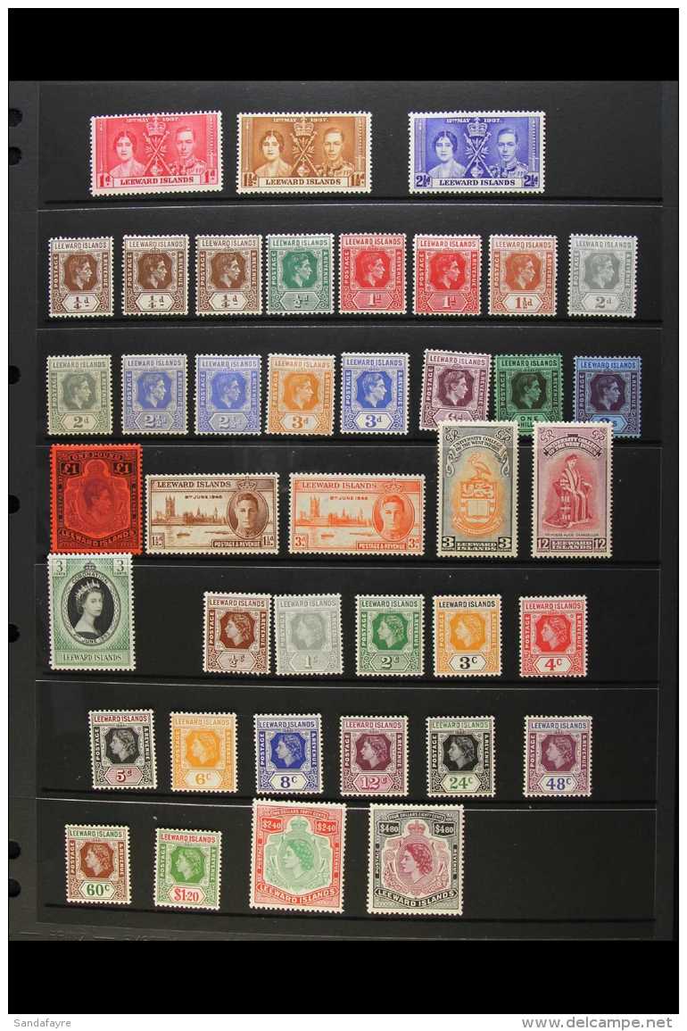 1937-54 FINE MINT COLLECTION Presented On Stock Page &amp; Includes KGVI To &pound;1 &amp; 1954 QEII Set. (40... - Leeward  Islands