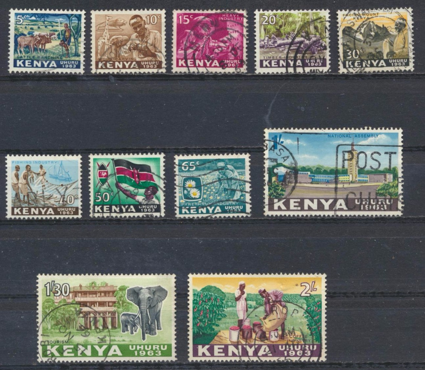 °°° LOT KENYA - Y&T N°1/11 - 1963 °°° - Kenya (1963-...)