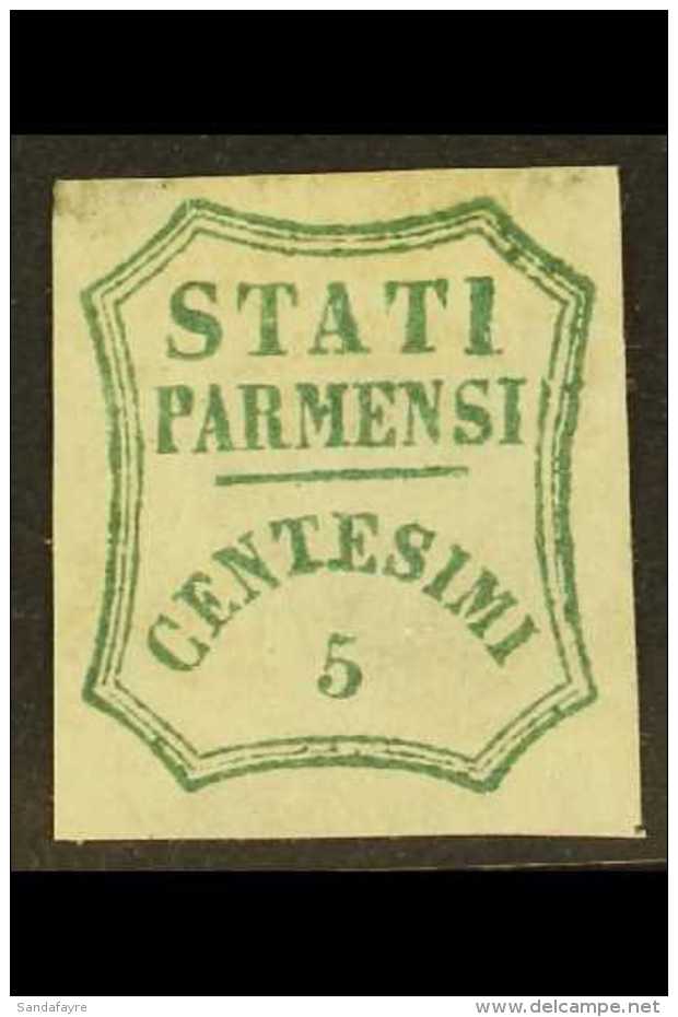PARMA 1859 5c Blue Green, Provisional Govt, Sass 12, Fine Mint No Gum. A Little Light Soling At Top But A Scarce... - Ohne Zuordnung