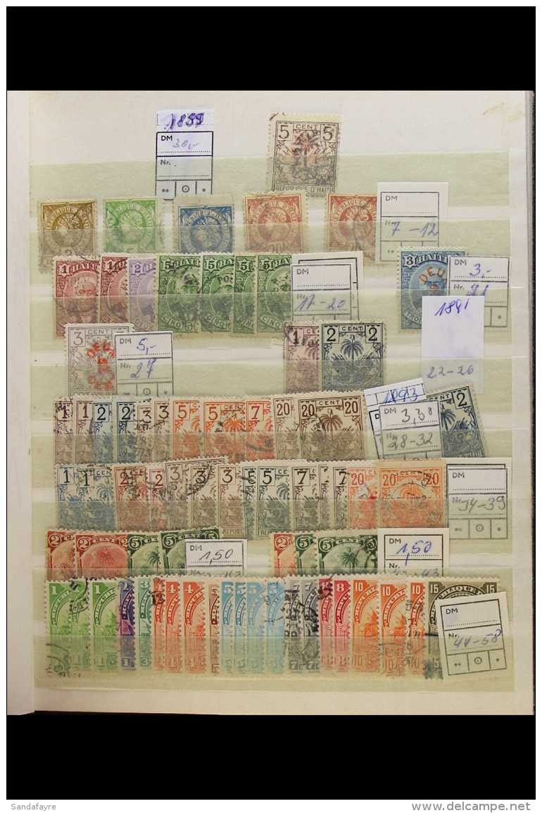 1880's-1970's INTERESTING RANGES In A Small Stockbook, A Few Mint/nhm But Mostly Used Stamps With Light... - Haiti