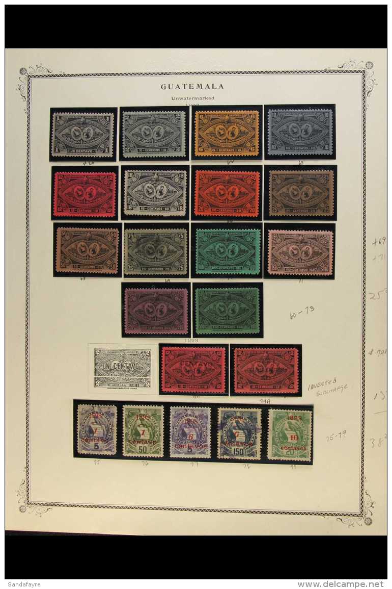 1871-1973 FRESH MINT AND FINE USED COLLECTION (mostly Mint, Some 19th Century No Gum), Virtually All Different,... - Guatemala