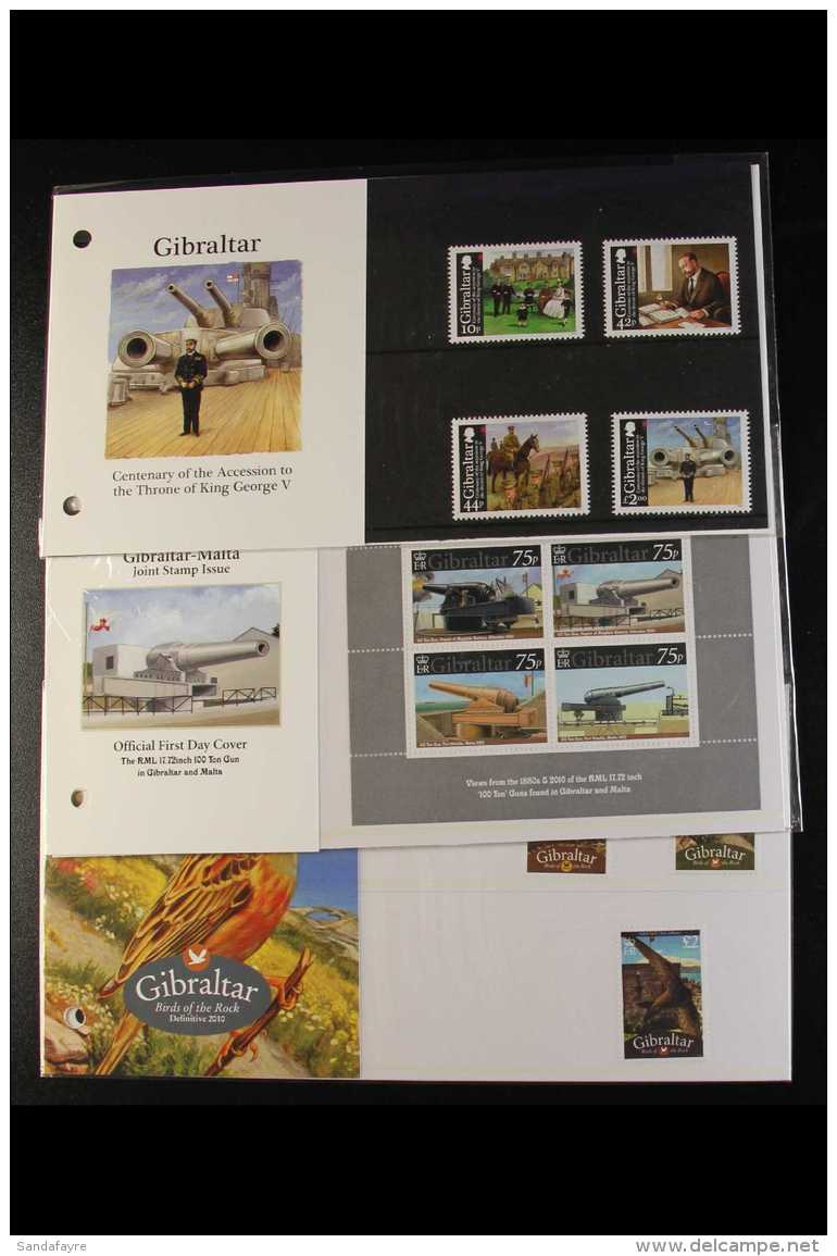 2010 Almost Complete Run For The Year, Only Missing Aviation Centenaries Set &amp; Miniature Sheet, SG... - Gibraltar