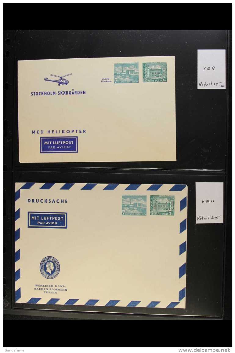 AIRMAIL POSTAL STATIONERY PRINTED TO PRIVATE ORDER 1952-1978 All Different Very Fine Unused Collection On Stock... - Sonstige & Ohne Zuordnung