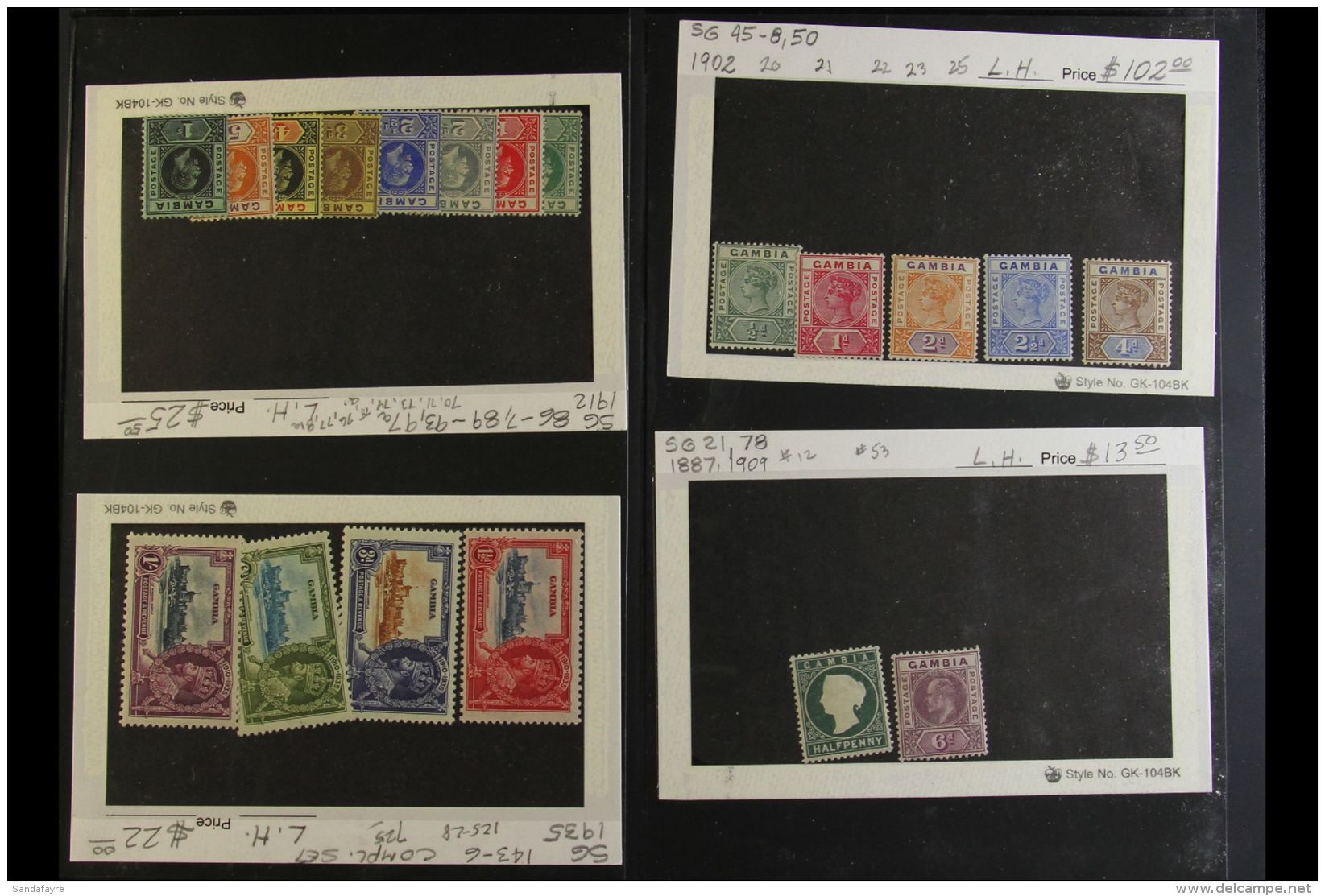 1880-1969 MOSTLY MINT COLLECTION On Album Pages And Stockcards. Note QV Including 1898-1902 Values To 4d; KGV To... - Gambia (...-1964)