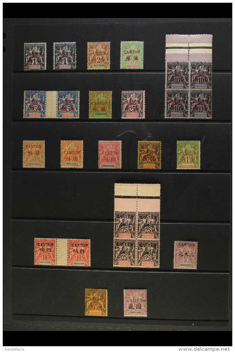 CANTON 1901-08 Fresh Mint Collection Which Includes 1901-02 (carmine Overprint) Range With Most Values To 1fr Incl... - Sonstige & Ohne Zuordnung