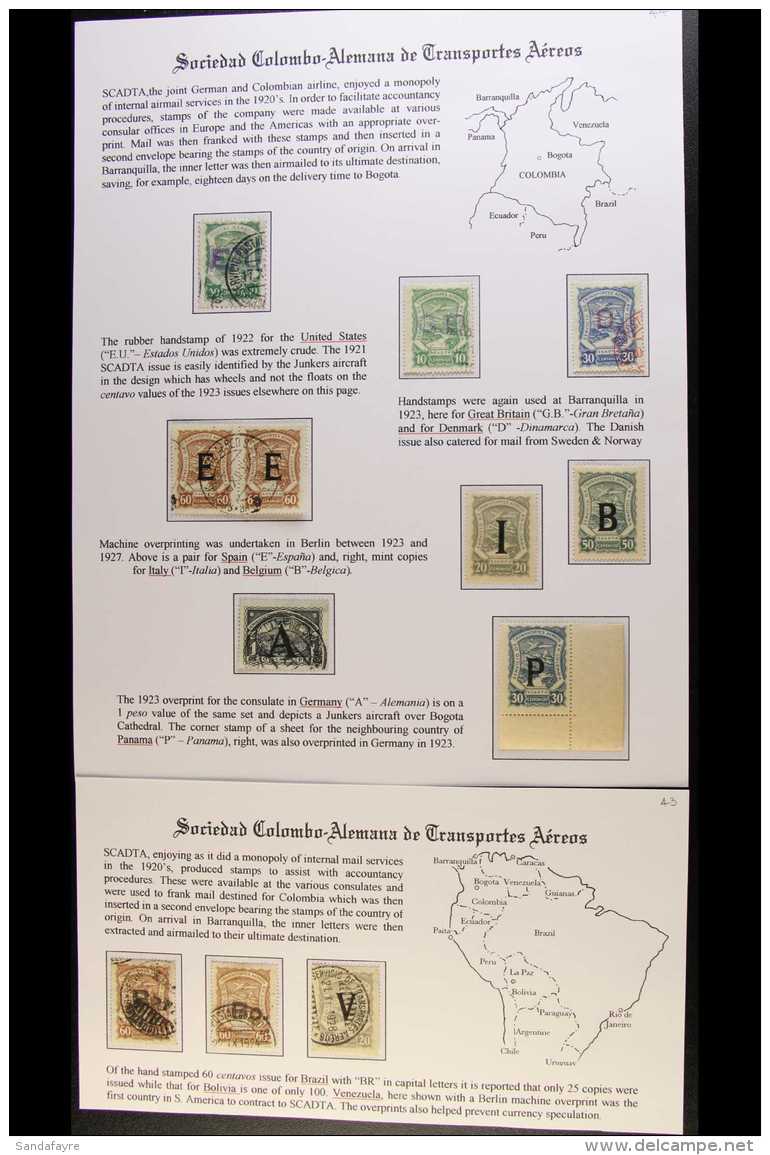 1922 - 1927 SCADTA ISSUES Fine Mint And Used Selection Of Stamps Overprinted For Use In Consular Offices Including... - Kolumbien