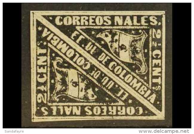 1869-70 2&frac12;c Black Carrier Stamp On Laid Paper, Scott 59a, An Attractive Fine Mint PAIR With Good Margins... - Kolumbien