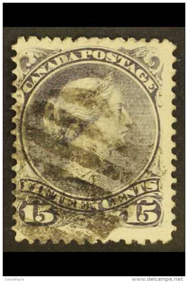 1879 15c Clear Deep Violet Large Queen On Thick Paper, SG 67, Excellent Colour And Neat Barred Cancel, As With... - Sonstige & Ohne Zuordnung