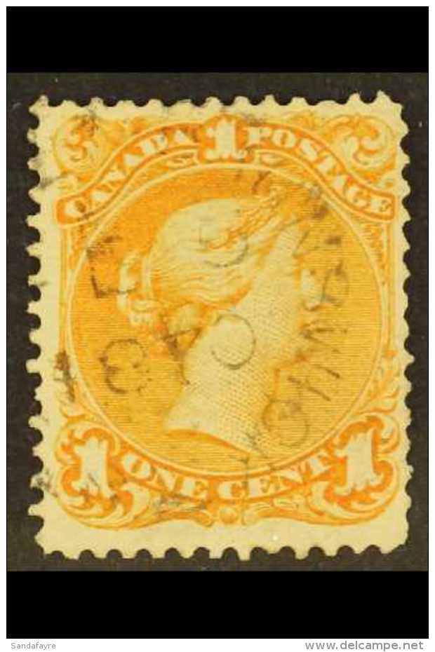 1869 1c Deep Orange Large Queen, SG 56, Neat 1870 Cds. For More Images, Please Visit... - Sonstige & Ohne Zuordnung