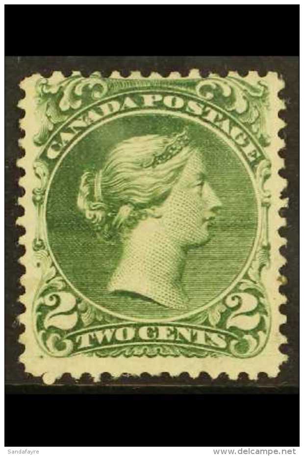 1868-71 2c Deep Green Large Queen, SG 57, Mint With Large Part Gum, Light Corner Crease. For More Images, Please... - Sonstige & Ohne Zuordnung