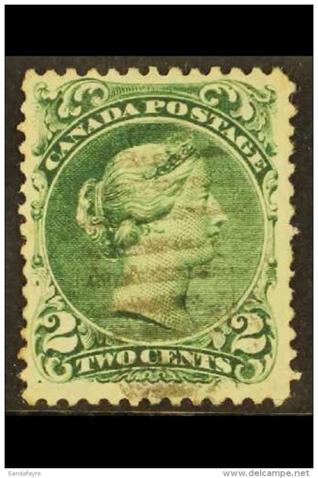 1868 2c Bluish Green Large Queen On Watermarked Paper, SG 57da, Showing Clear "BOT", Finely Used.  For More... - Andere & Zonder Classificatie