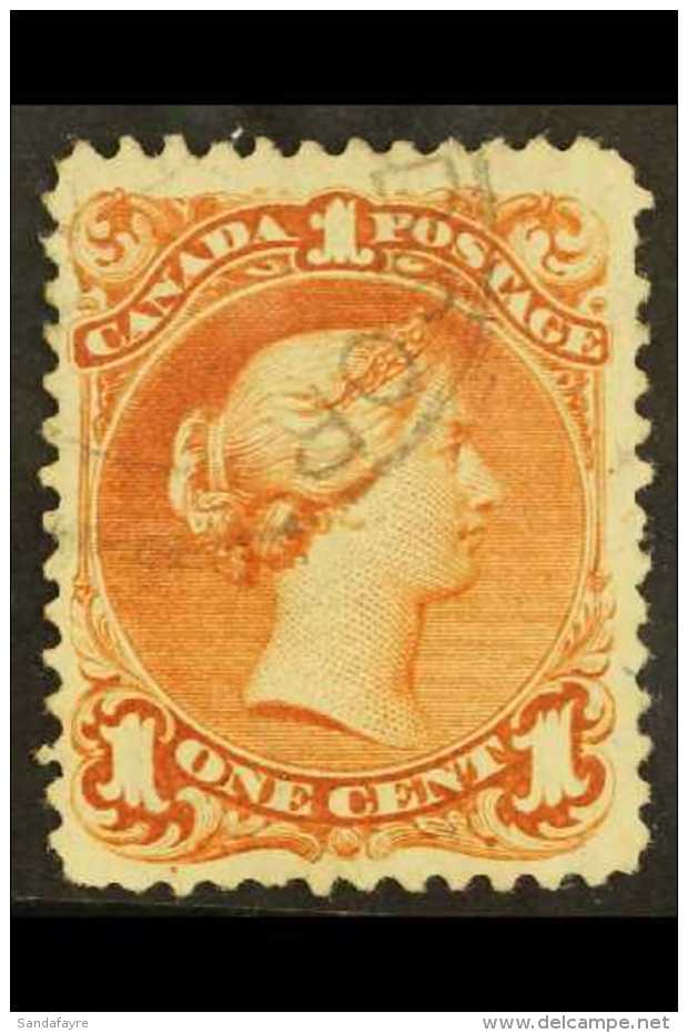 1868 1c Red-brown Large Queen On Watermarked Paper, SG 55b, Clear "G", Neat Corner Cds Cancel, Couple Shorter... - Sonstige & Ohne Zuordnung