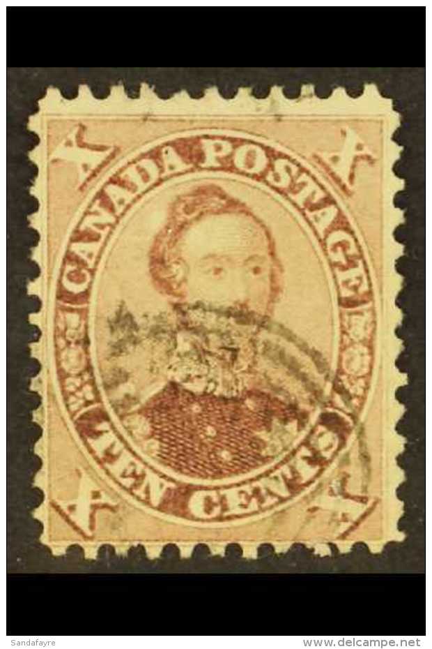 1859 10c Deep Red-purple Perf. 11 3/4 All Round, SG 33b, An Attractive Used Example With Good Colour And Neat... - Sonstige & Ohne Zuordnung