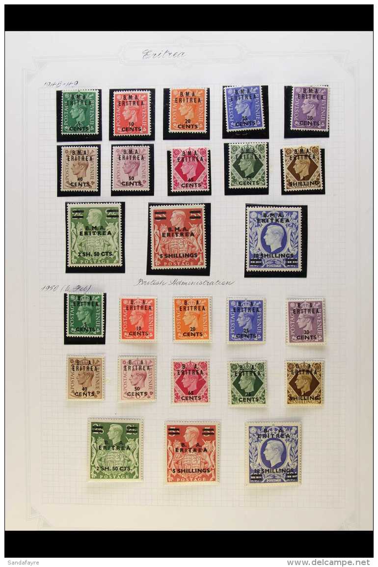 ERITREA 1948-50. COMPLETE Mostly Never Hinged Mint Collection (odd Stamp Lightly Hinged) Presented In Mounts On... - Italian Eastern Africa