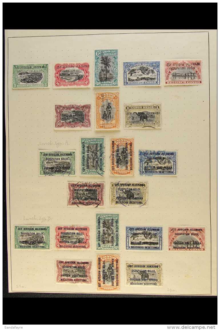 RUANDA URUNDI 1916 TO 1948 SEMI-SPECIALIZED COLLECTION Begins With An Unusual Set Of 1916 Occupation Overprints... - Sonstige & Ohne Zuordnung
