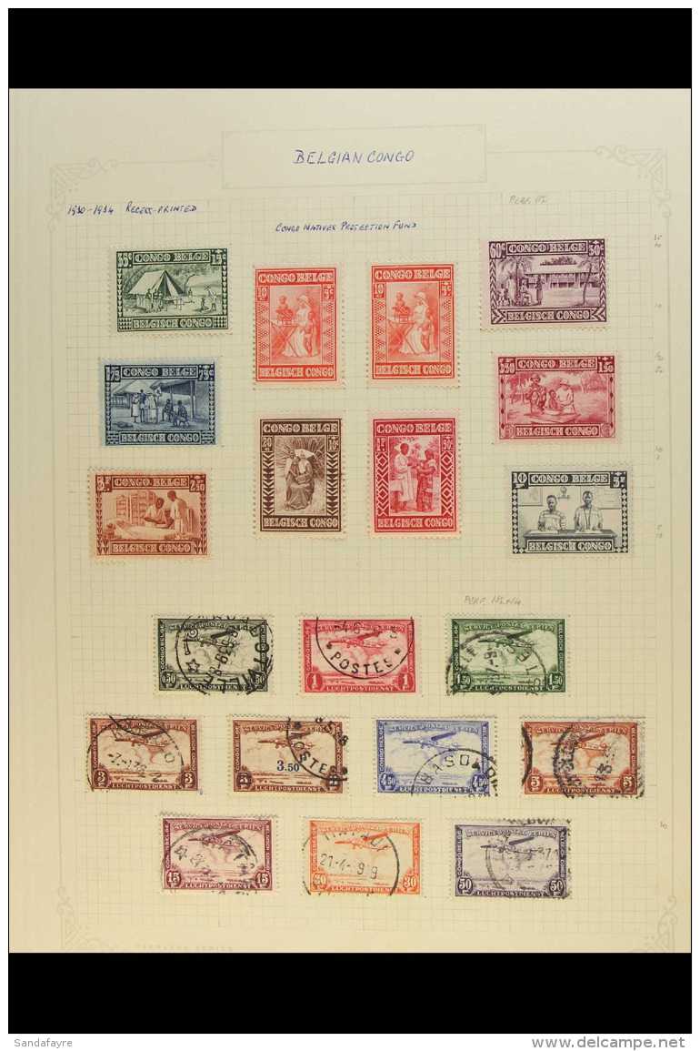 CONGO 1886-1960 INTERESTING ALL DIFFERENT COLLECTION Presented Neatly On Written Up Album Pages. Mint &amp; Used... - Sonstige & Ohne Zuordnung