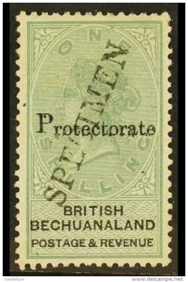 1888 1s Green And Black, Protectorate, Overprinted "Specimen", SG 46s, Very Fine Mint. For More Images, Please... - Sonstige & Ohne Zuordnung