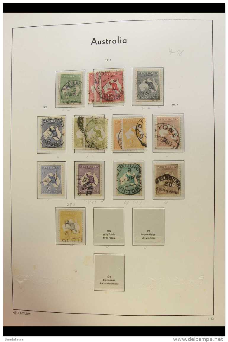 1913-88 USED COLLECTION Housed In A Printed Album, We See A Strong Range Of Kangaroos &amp; KGV Heads, Includes... - Sonstige & Ohne Zuordnung