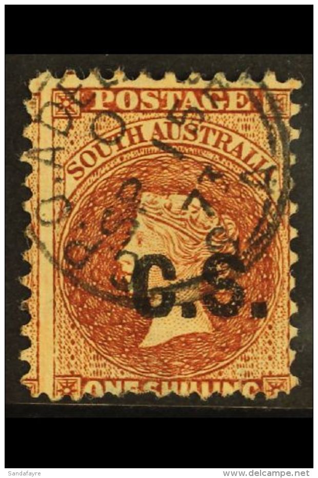 SOUTH AUSTRALIA DEPARTMENTALS "C.S." (Chief Secretary) 1870 1s Chestnut, Perf 11&frac12;x10, SG 108, Ovptd "C.S."... - Sonstige & Ohne Zuordnung
