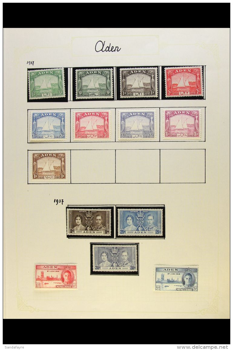 1937-63 VERY FINE MINT COLLECTION An All Different Collection On Album Pages, Includes 1937 Dhow Set To 1r, 1949... - Aden (1854-1963)