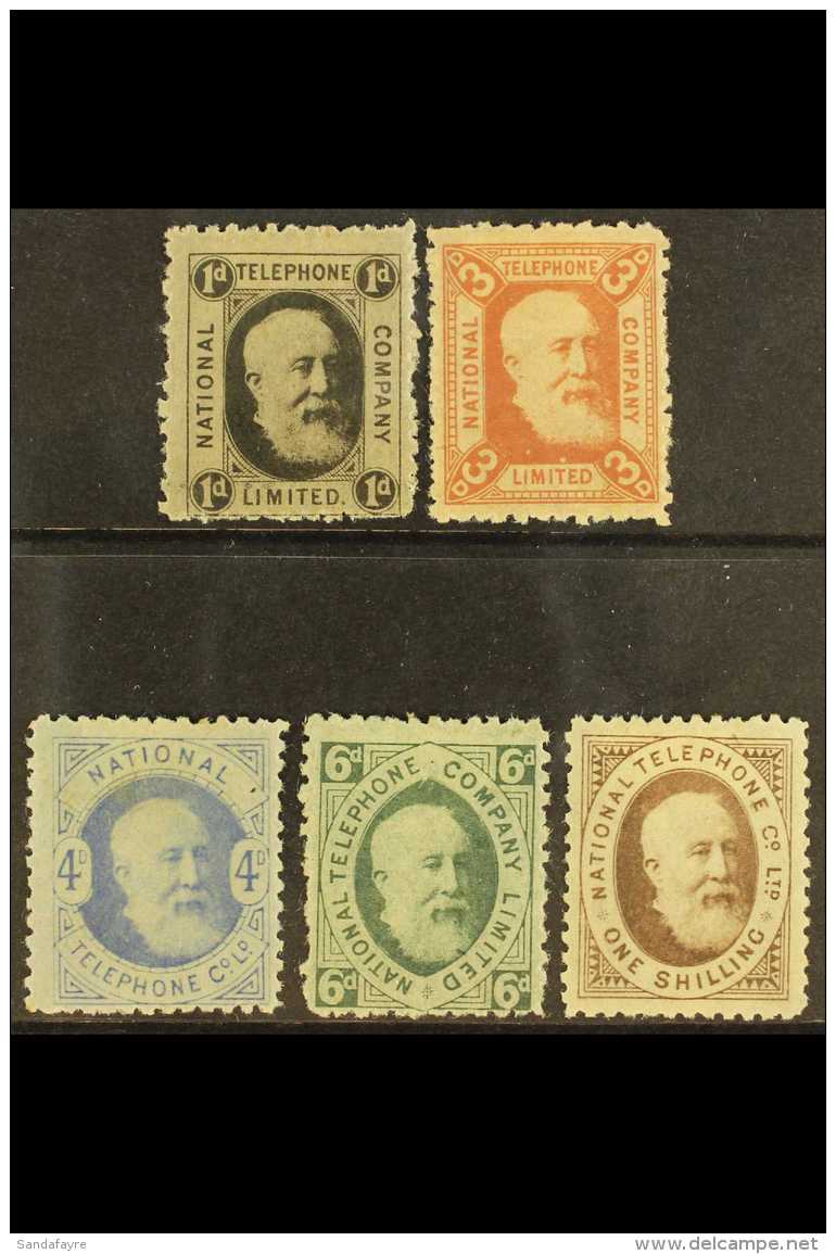 NATIONAL TELEPHONE COMPANY 1884 1d To 1s Complete Set, Depicts Col. R.R. Jackson, Barefoot 1/5, Fine Mint (5). For... - Sonstige & Ohne Zuordnung
