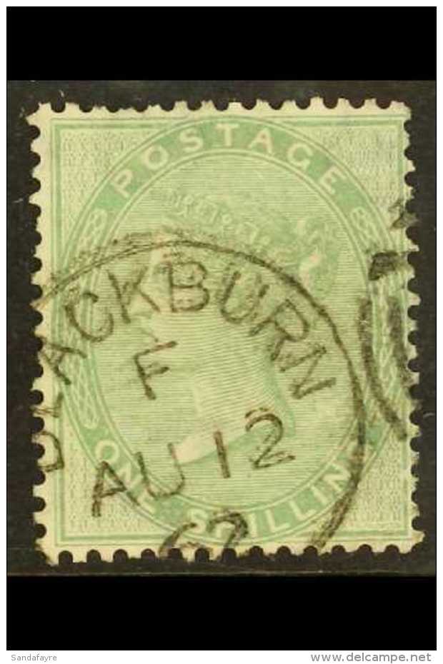 1855-57 1s Pale Green No Corner Letters, SG 73, Used With Superb 12th Aug 1862 Cds Cancellation, Great Colour... - Sonstige & Ohne Zuordnung