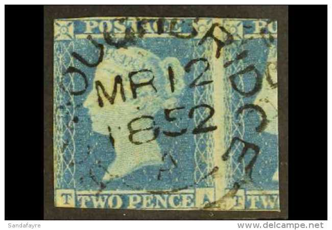 1841 2d Pale Blue 'TA' (plate 4), Cancelled By Superb 'Boroughbridge MR 12 1852,' Cds Cancellation, SG 13g, With 3... - Sonstige & Ohne Zuordnung