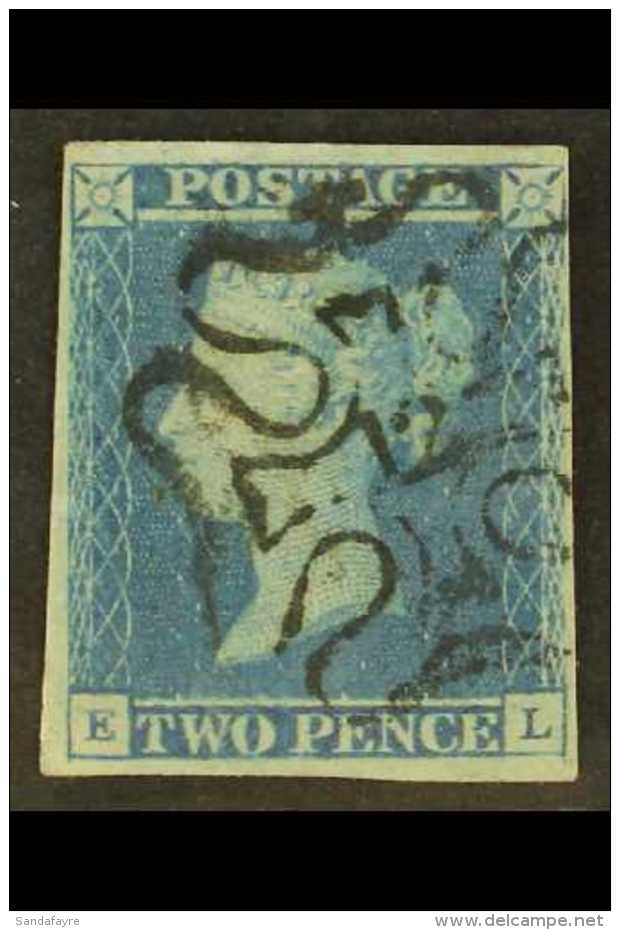 1841 2d Blue "EL", With Clear No. 12 In Maltese Cross, Four Clear To Good Margins.  For More Images, Please Visit... - Sonstige & Ohne Zuordnung