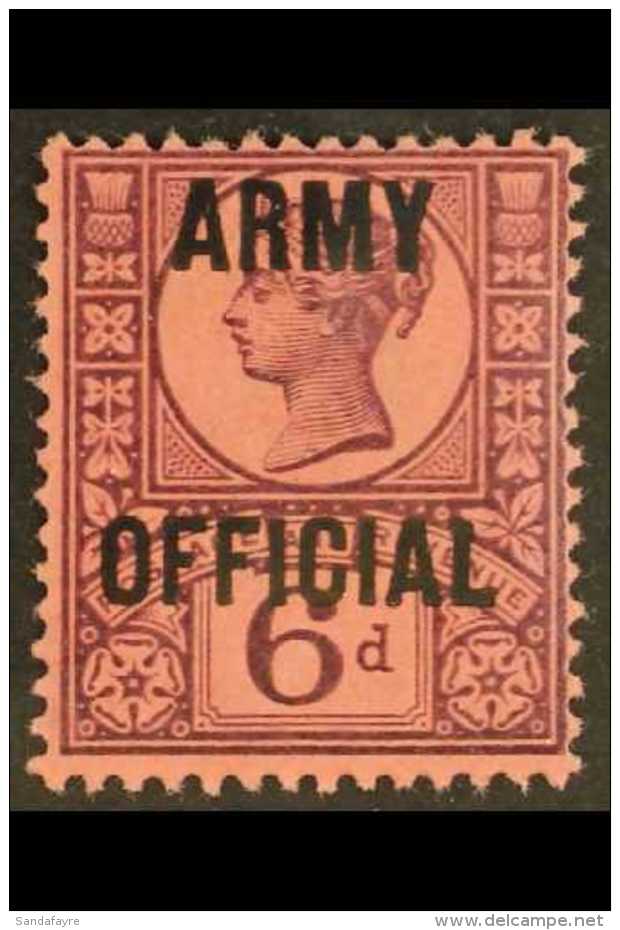 OFFICIALS 1896 6d "Army Official", SG O45, Very Fine And Fresh Mint. For More Images, Please Visit... - Sonstige & Ohne Zuordnung