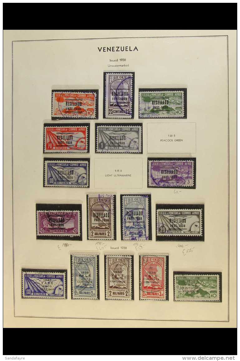 1930-1947 AIR POST FINE USED COLLECTION On Scott Leaves, Strongly Represented For The Period. Includes 1932... - Venezuela