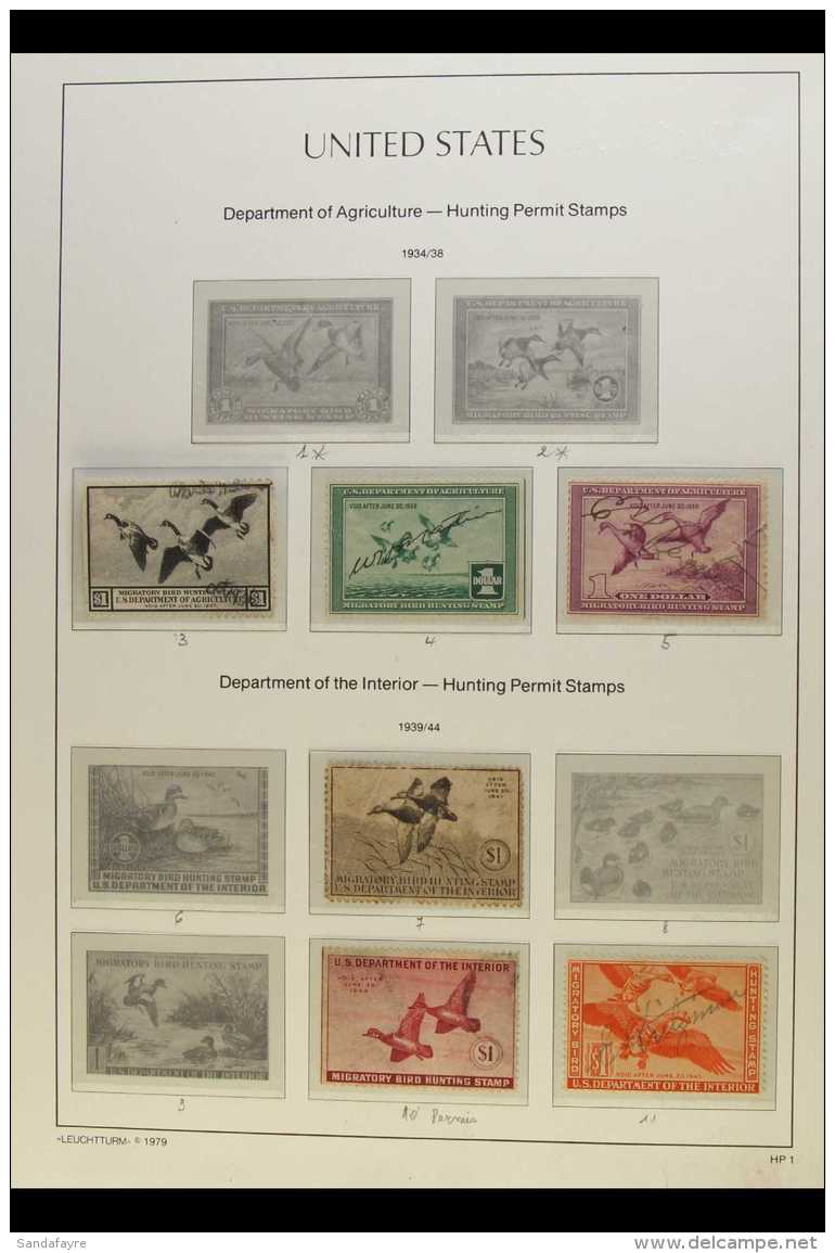 1936-81 HUNTING PERMIT STAMPS Range Of Mostly Used Permit Stamps, Commonly Known As DUCK STAMPS, All Different,... - Sonstige & Ohne Zuordnung