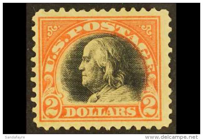 1918 $2 Red-orange, Franklin, Scott 523, Mint, Regummed, With Certificate For More Images, Please Visit... - Sonstige & Ohne Zuordnung