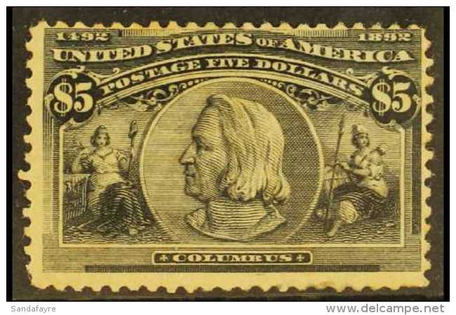 1893 $5 Black, Columbian Expo, Scott 245, Unused. For More Images, Please Visit... - Sonstige & Ohne Zuordnung