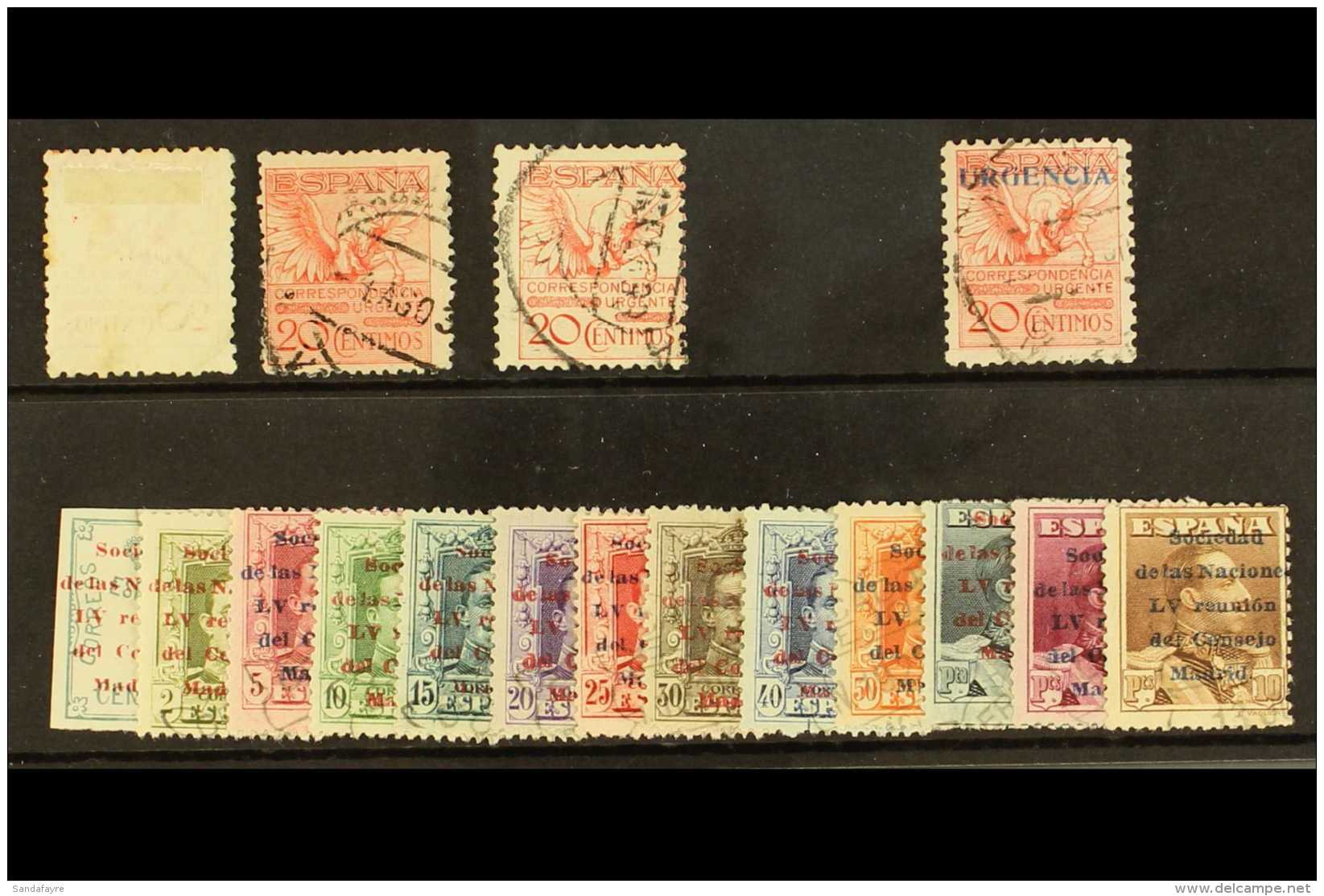 1929 League Of Nations Overprint Set Complete Used Including Express Letter Overprint And 1929-32 Express Stamps.... - Sonstige & Ohne Zuordnung