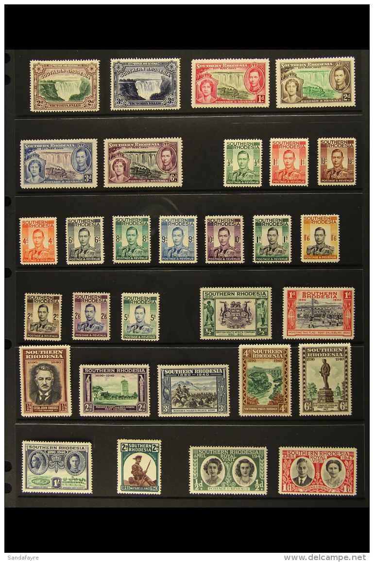 1937-1953 COMPLETE NEVER HINGED MINT A Complete Basic Run Through To 1953 Coronation, SG 35a/77, Including The... - Südrhodesien (...-1964)