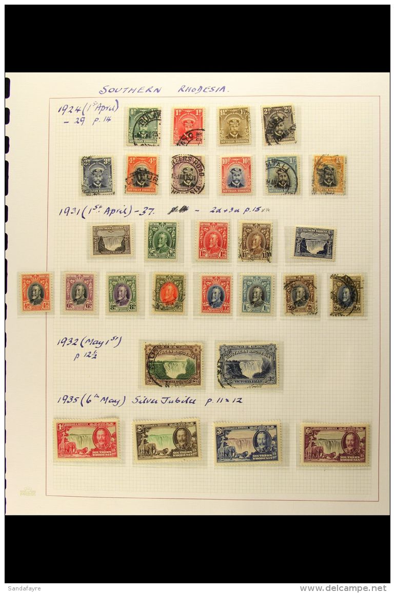 1924-1964  FINE MINT AND USED ORIGINAL COLLECTION In Hingeless Mounts On Album Leaves. With 1924-29 KGV "Admiral"... - Südrhodesien (...-1964)