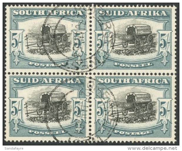 1947-54 5s Black And Pale Blue Green SG 122, Superb Cds Used Block Of Four.  For More Images, Please Visit... - Non Classés