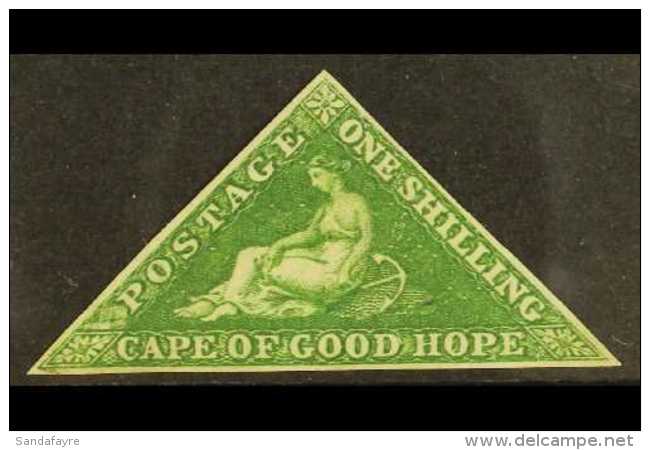 CAPE OF GOOD HOPE 1855 - 63 1s Bright Yellow Green, SG 8, Superb Mint No Gum. Lovely Bright Stamp With Good Clear... - Ohne Zuordnung