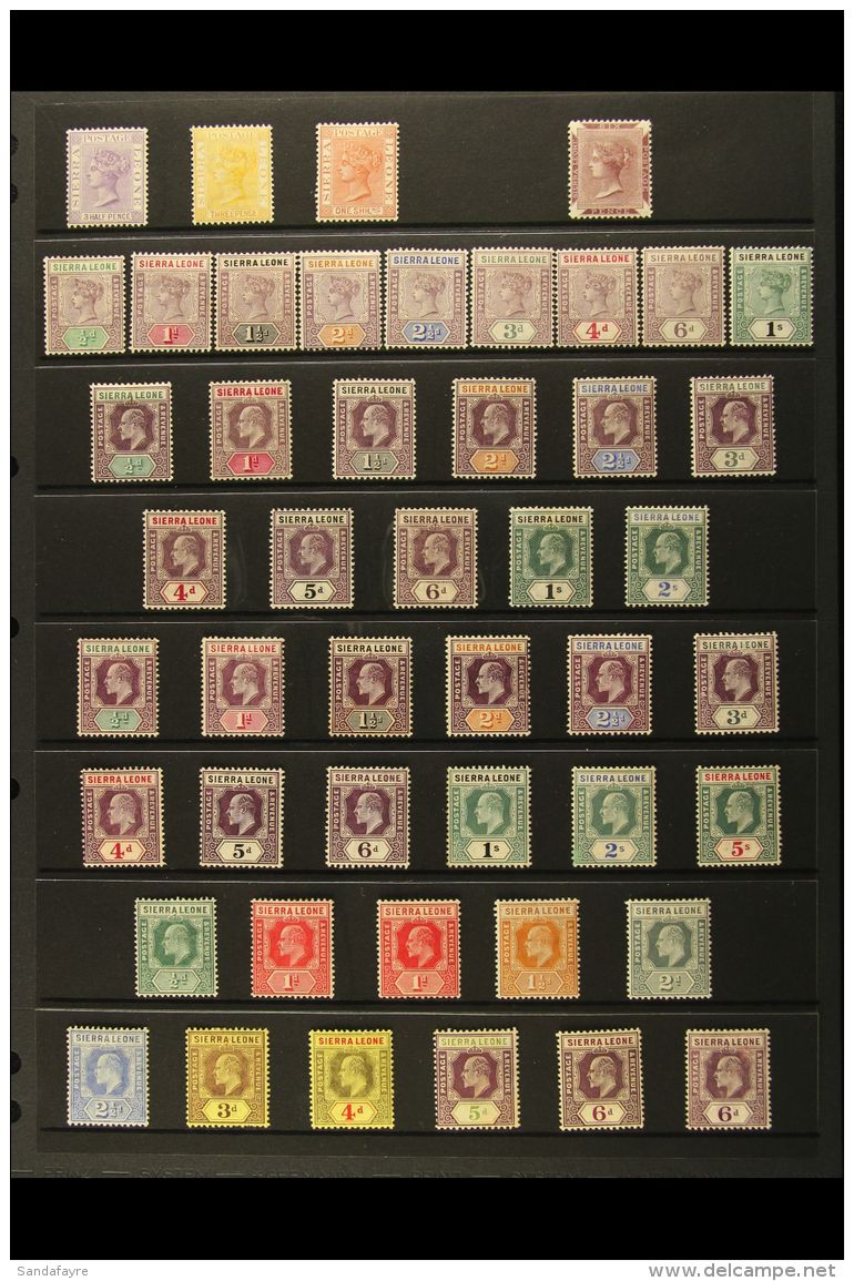 1884-1912 MINT COLLECTION On A Stock Page. A Mostly Fine Used Range Including 1884-91 1s, 1896-97 Range With Most... - Sierra Leone (...-1960)