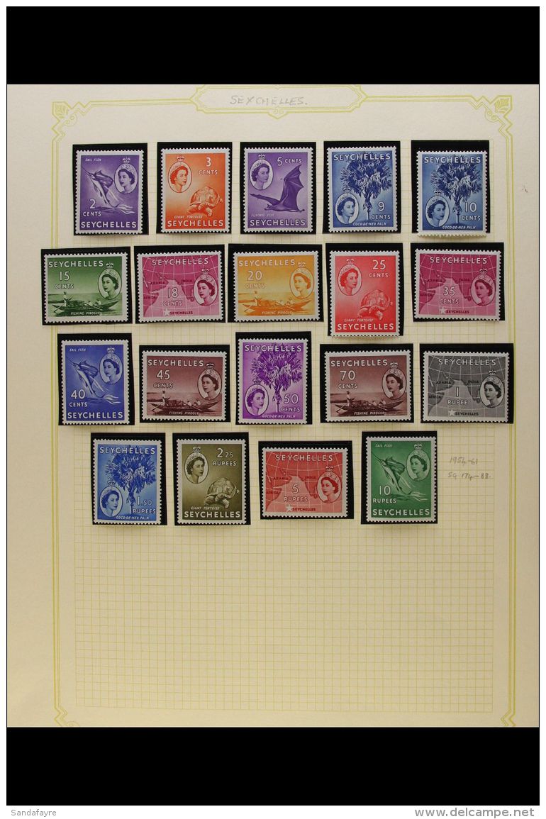 1935-85 FINE MINT COLLECTION An All Different Collection On Album Pages, Includes 1935 Silver Jubilee Set, 1951... - Seychellen (...-1976)