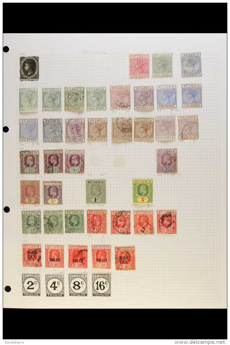 1864-2002 EXTENSIVE COLLECTION A Most Useful Mint &amp; Used Collection, Often With Duplication That Includes QV... - St.Lucia (...-1978)